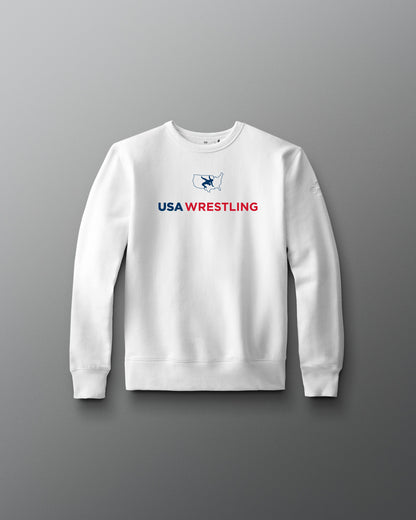 USA Wrestling Logo Youth Comfort Fleece Crewneck