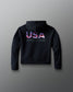 Sweat à capuche Boxy Tech Fleece pour fille de l'équipe de lutte américaine