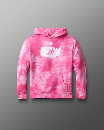 Sweat à capuche tie-dye pour jeune avec logo USA Wrestling