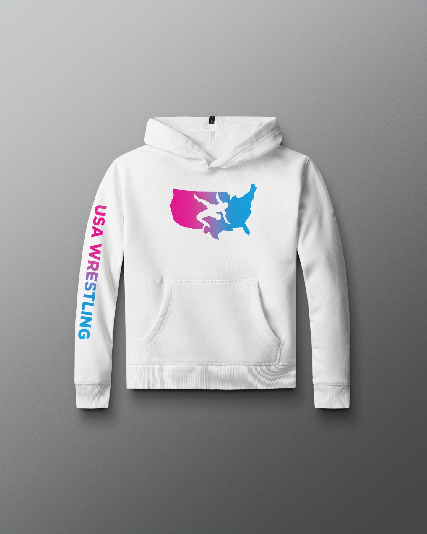 Sweat à capuche en polaire confortable pour jeunes USA Wrestling Gradient