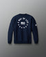 Navy blue sweatshirt with 'A Way of Life' text and flag design on a gray background