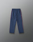 Back view of the RUDIS USA Wrestling Youth Movement Podium Pants in navy, featuring red piping, an elastic waistband, and a streamlined athletic design.