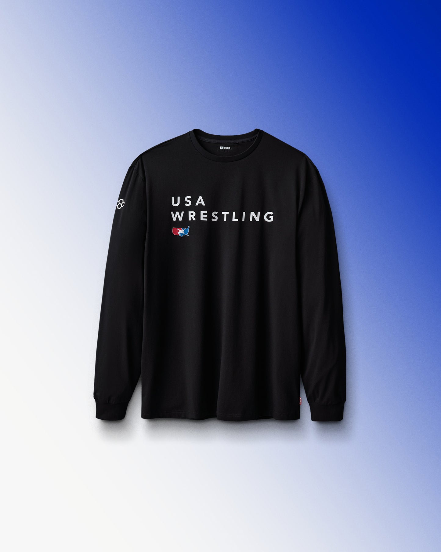 T-shirt hybride à manches longues pour jeunes USA Wrestling Stacked