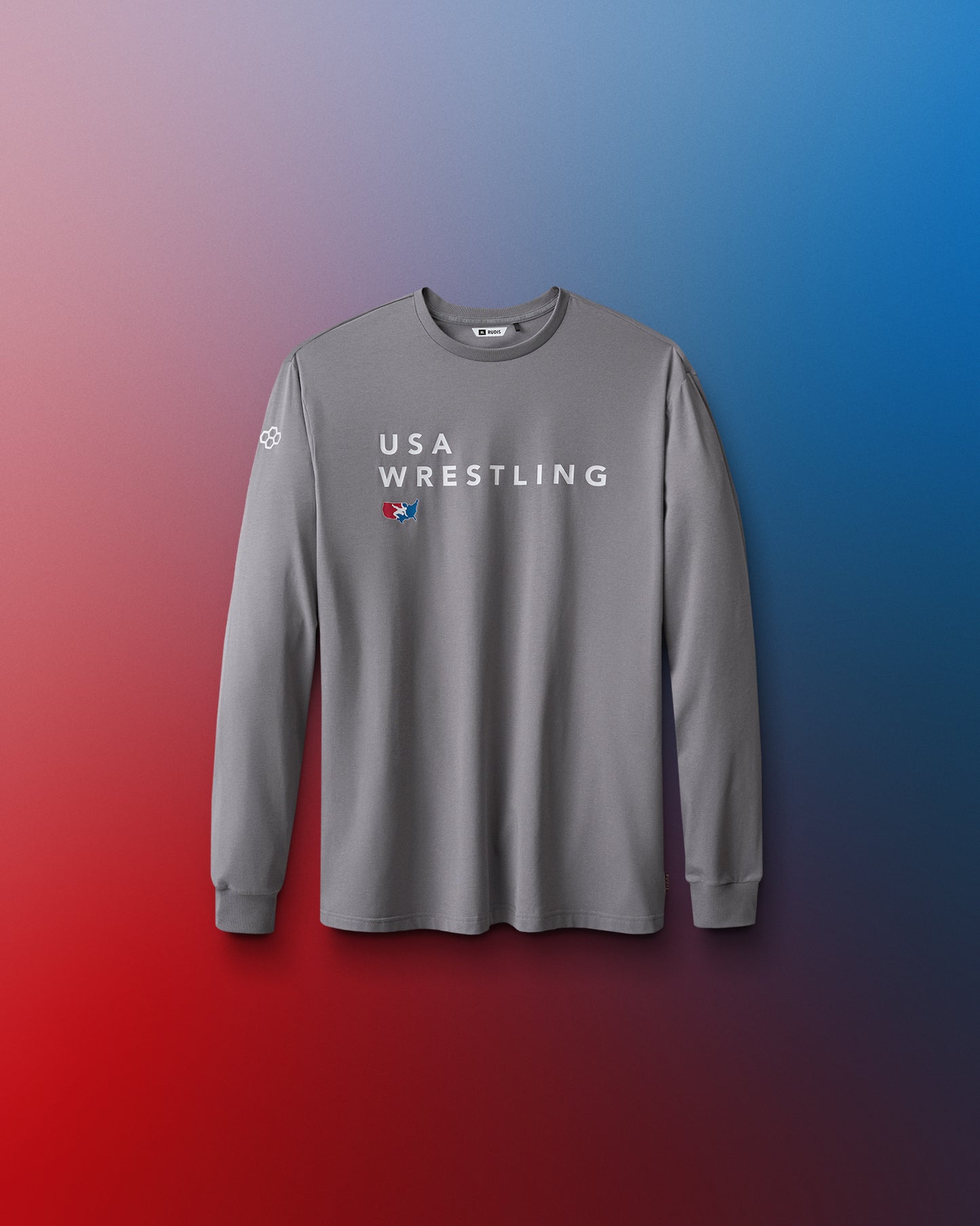 T-shirt hybride à manches longues pour jeunes USA Wrestling Stacked