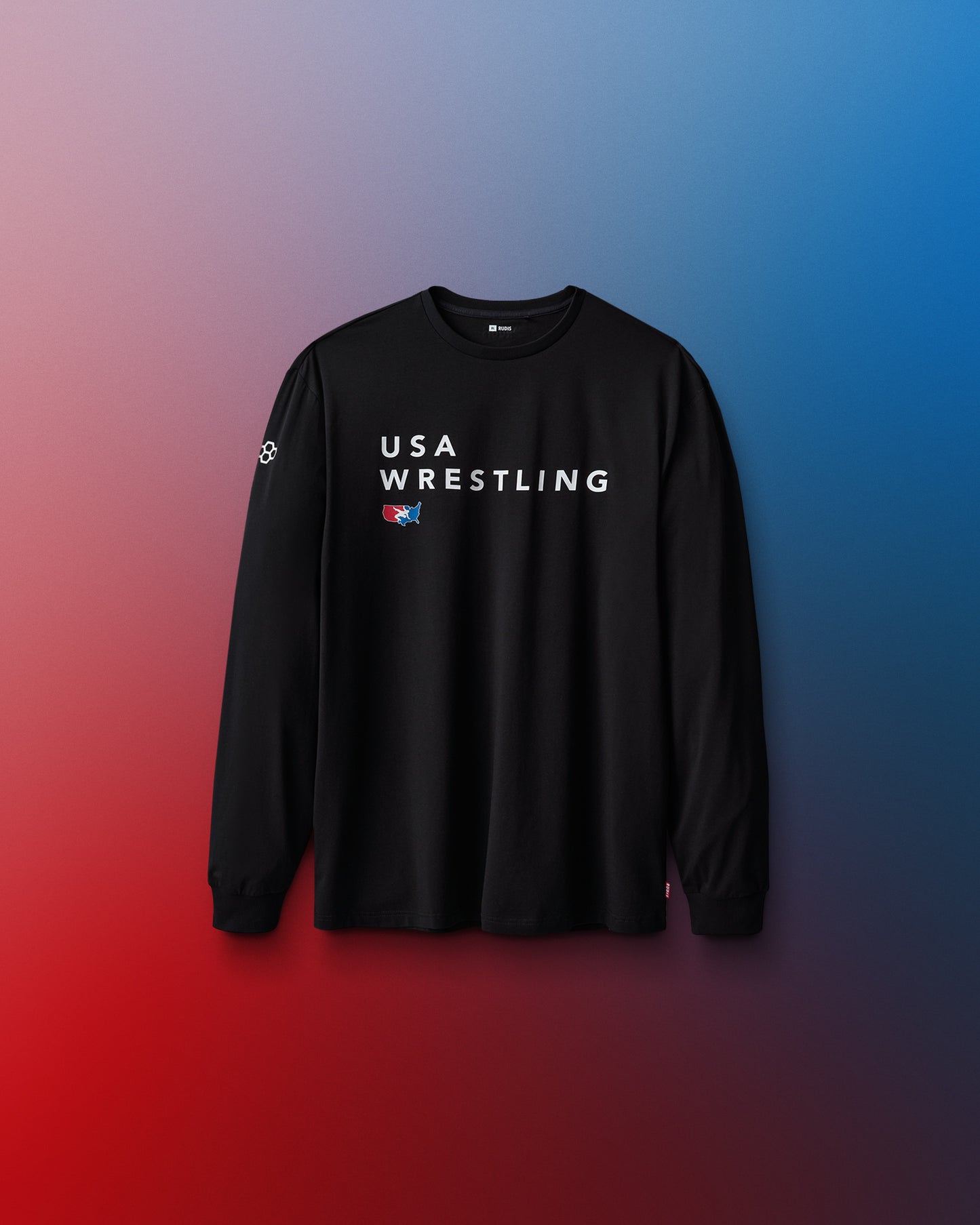 T-shirt hybride à manches longues pour jeunes USA Wrestling Stacked