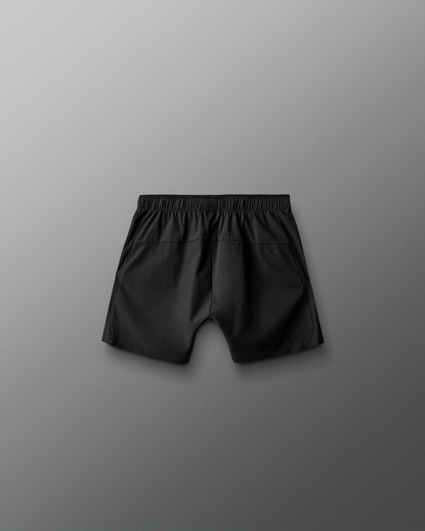 Black shorts on a gray background