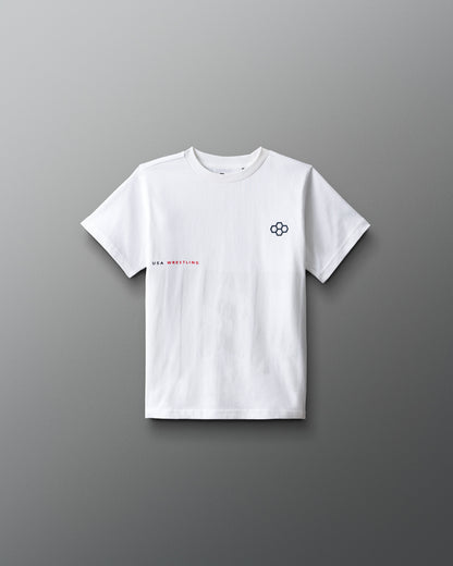 T-shirt USA Wrestling à épaules tombantes pour jeunes