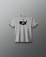 Front view of the athletic gray RUDIS USA Wrestling Map Youth Elite Super Soft T-Shirt with black USA map and wrestler graphic.