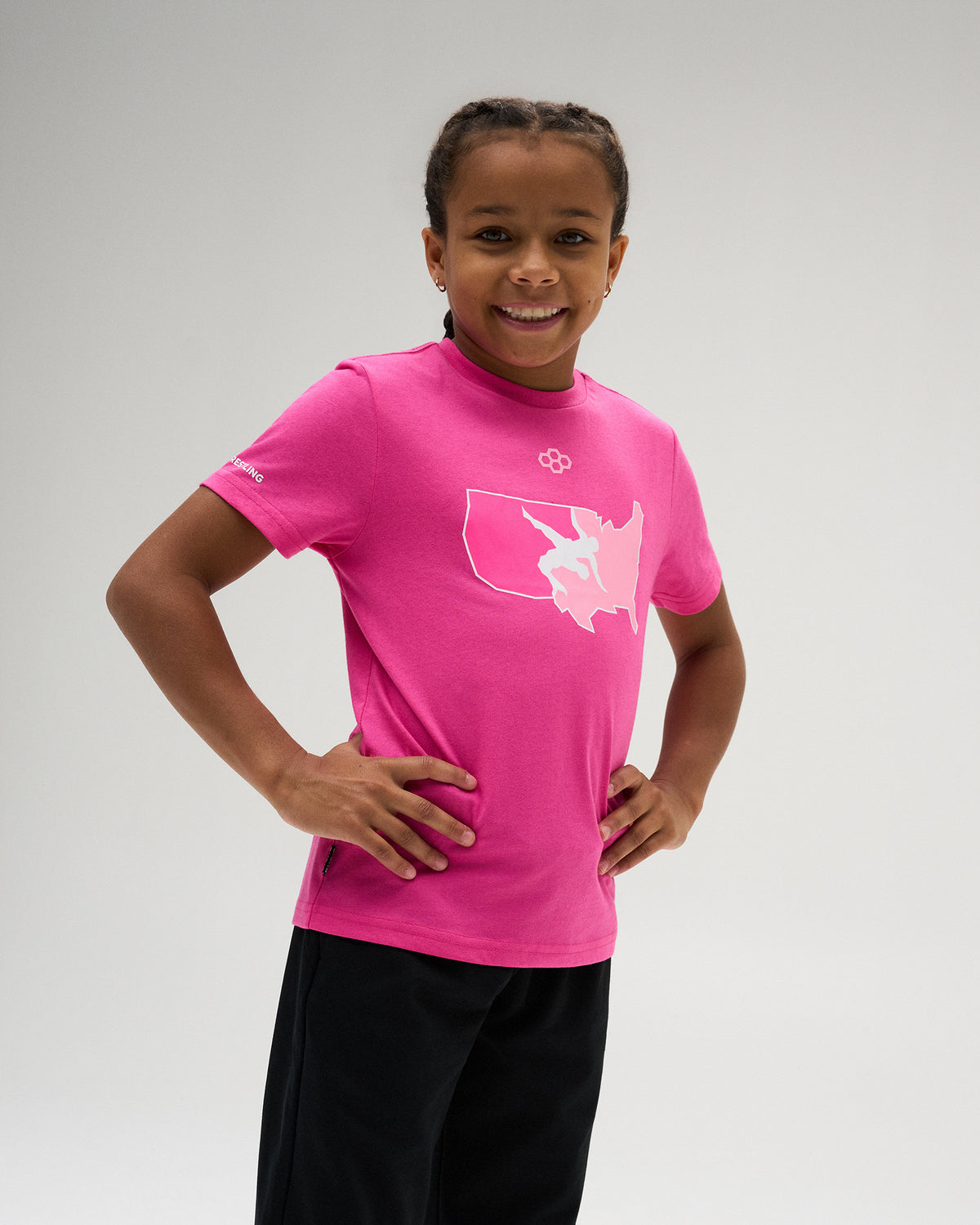 T-shirt super doux USA Wrestling Map Youth Elite