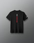 Black t-shirt with USA Wrestling logo on a gray background
