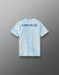 RUDIS USA Wrestling Map Youth Classic Cotton T-Shirt in Blue Tie Dye, back view featuring bold navy A WAY OF LIFE lettering, RUDIS branding, and a blue tie-dye pattern.