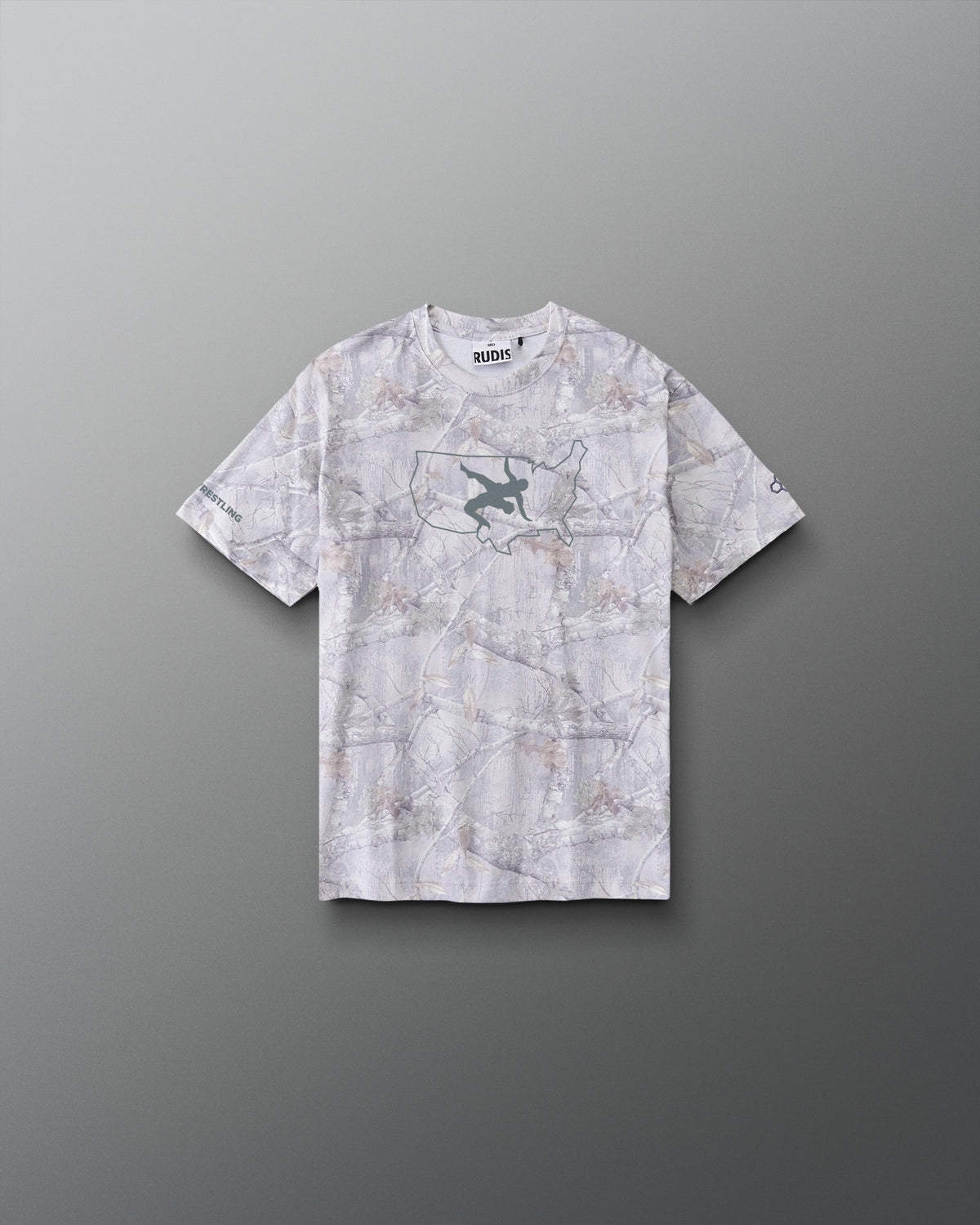 USA Wrestling Map Youth Relaxed Cotton T-Shirt - Tree Camo