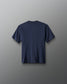 Navy blue t-shirt on a gray background