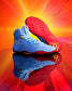 RUDIS JB1 Superman Youth Wrestling Shoes in blue and red with Superman and RUDIS logos