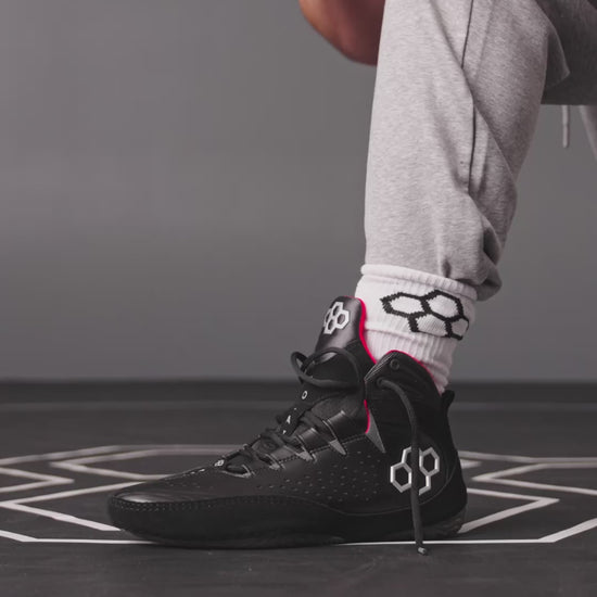 Video of Cary Kolat wrestling shoes