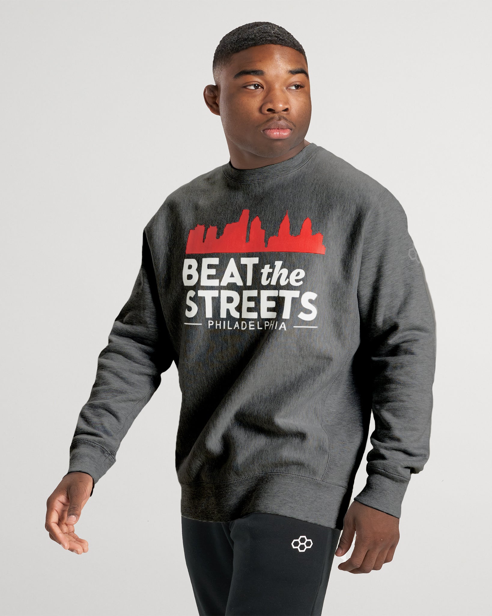 BTS Philly Skyline Heavyweight Crewneck - Train Hard, Stand Tall