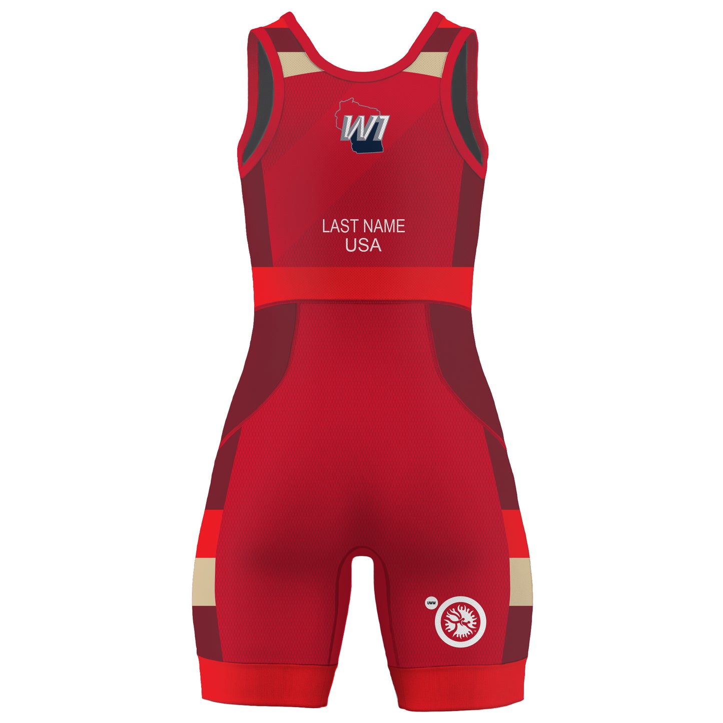 Women's Elite Singlet-Women's--Wisconsin National Team Store Red