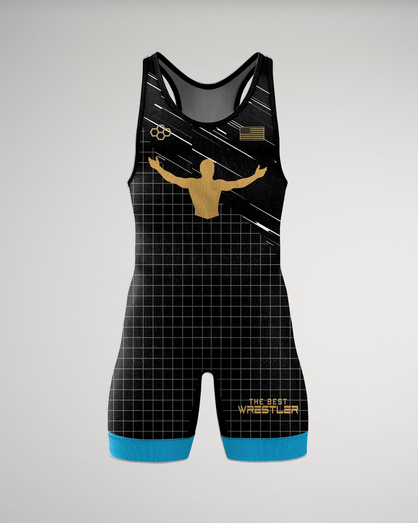 Elite SingletMen'sThe Best Wrestler Blue RUDIS